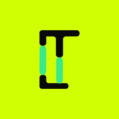 Concept of LT stylish letter vector with stanning background     