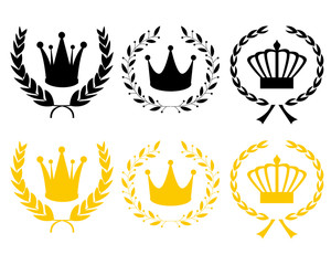 王冠　月桂樹　ランキング 　ベクター