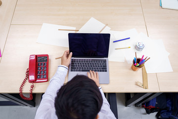 Business teamwork meeting to plan the work.