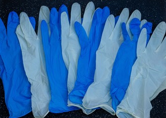 Medical supplies, gloves, blue, white, disposable masks, gloves, clothing, protection, medical,...