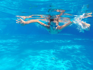 girl  in swimming pool