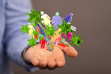 Virus Covid 19-NCP. nCoV denoted