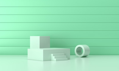 3D rendering of green background material.