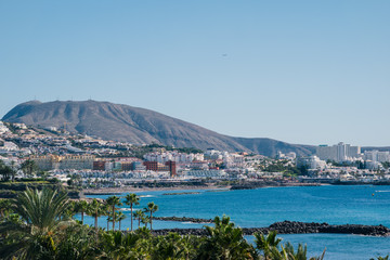 View of Costa Adeje to Playa de las Americas in Tenerife