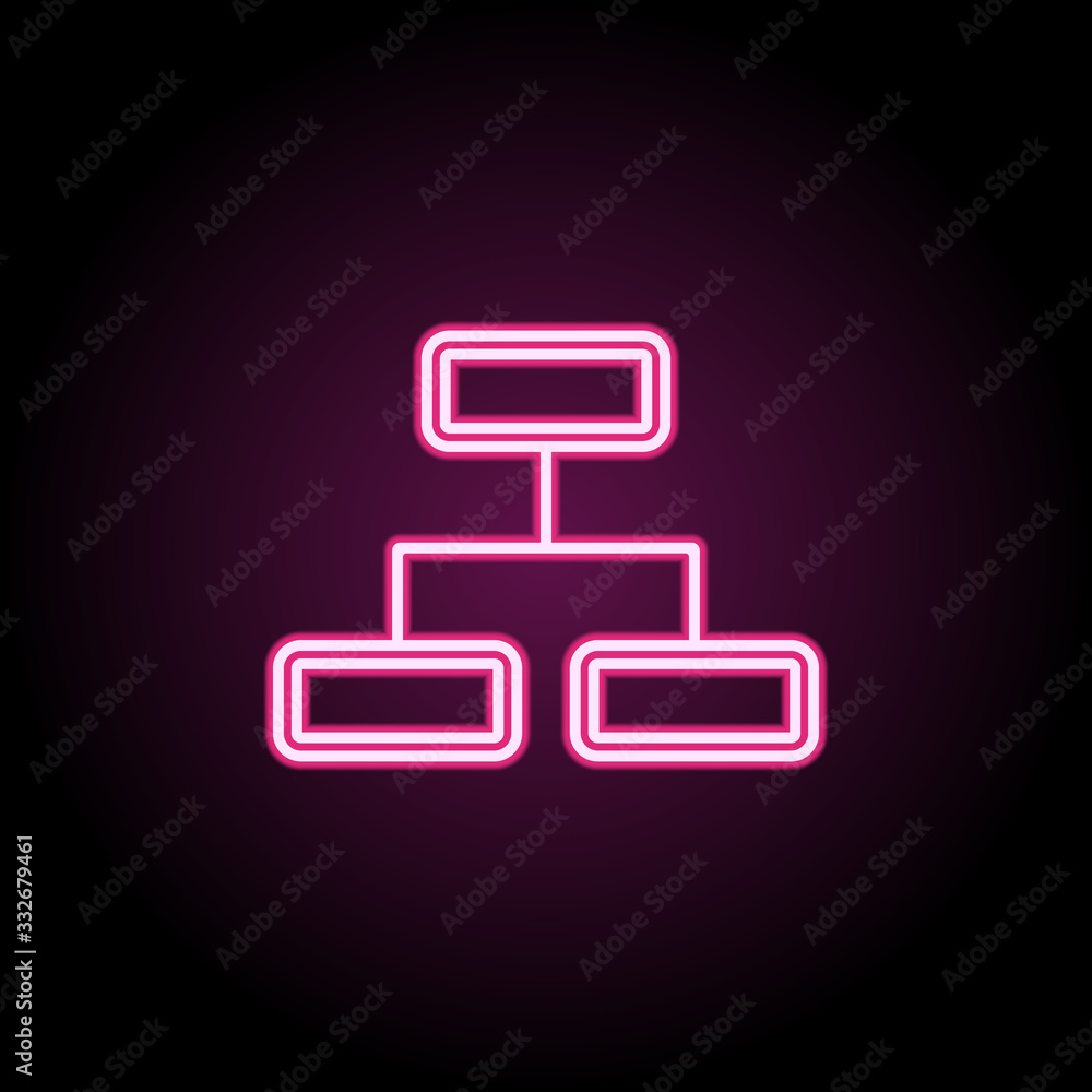 Poster connection pc neon icon. simple thin line, outline vector of computer parts icons for ui and ux, web