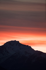 Fototapeta premium sunset in mountains
