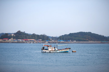 Fototapeta na wymiar BaeksaJang port in Anmyeondo Island, South Korea.