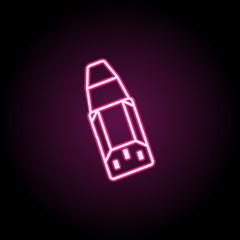 Pc power plug neon icon. Simple thin line, outline vector of computer parts icons for ui and ux, website or mobile application