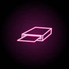 Zip driver neon icon. Simple thin line, outline vector of computer parts icons for ui and ux, website or mobile application