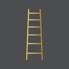 golden ladder icon- vector illustration