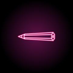 Pencil neon icon. Simple thin line, outline vector of education icons for ui and ux, website or mobile application