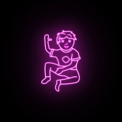 Early boyhood neon icon. Simple thin line, outline vector of generation icons for ui and ux, website or mobile application