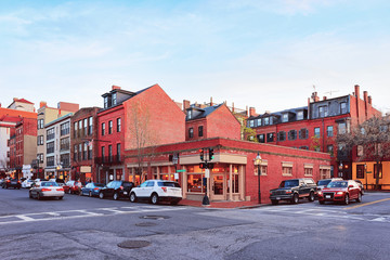 Crossroads of Mount Vernon Street and Charles Street Boston