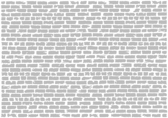 Brickwork gray and white vector grunge background. White silicate brick wall. Brick grunge texture. Vector illustration