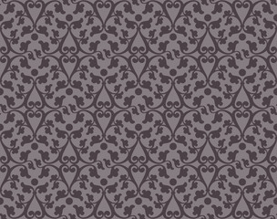 Vector seamless bright classic baroque pattern.