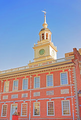 Fototapeta premium Belfry of Independence Hall in Philadelphia PA