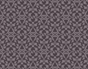 Fototapeta premium Vector seamless bright classic baroque pattern.