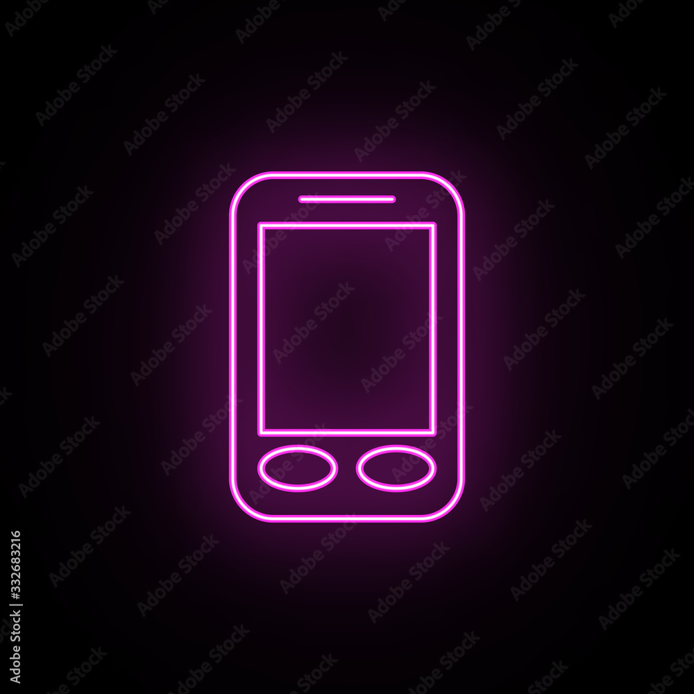 Aufkleber generation of smart phones neon icon. simple thin line, outline vector of generation icons for ui an
