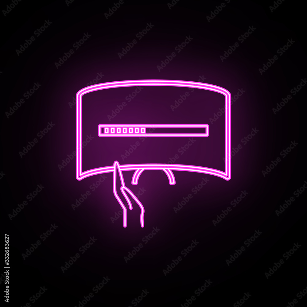 Poster generation of tvs neon icon. simple thin line, outline vector of generation icons for ui and ux, web