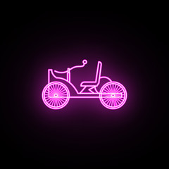 The first car neon icon. Simple thin line, outline vector of generation icons for ui and ux, website or mobile application