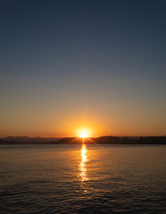 Naklejka premium Fim de tarde em Santos SP