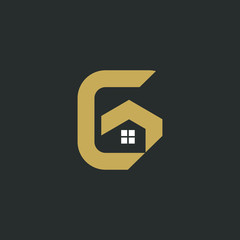 Fototapeta na wymiar letter G, construction and building logo vector.