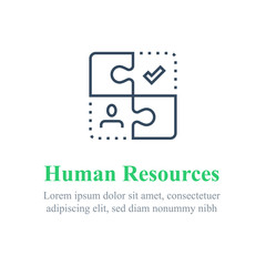 Human resources concept, recruitment agency, job retraining, employee replacement