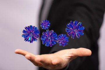 Coronavirus abstract background. Medical Genetics Bacteriological Microorganism..