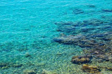Fototapeta na wymiar Crystal clear water on the Croatian Island