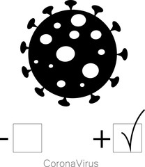 Coronavirus COVID19 test vector illustration