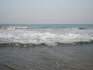 waves on beach