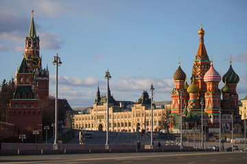Fototapeta premium Moscow, Red square, St. Basil's Cathedral, tourism
