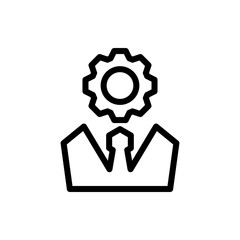 Businessman Vector Icon Line Illustration