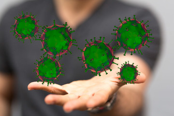 Virus Covid 19-NCP. nCoV denoted is single-stranded protection virus..
