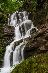 Fototapeta na wymiar Beautiful waterfall Shypit in Western Ukraine, Europe