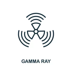 Foto op Aluminium Gamma Ray icon. Simple line element from biotechnology icons collection. Outline Gamma Ray icon for templates, software and infographics © Anton Shaparenko
