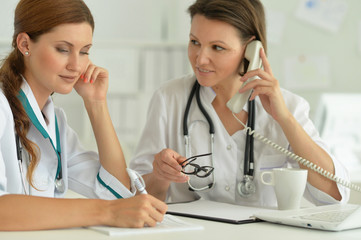 Portrait of doctors at work in hospital