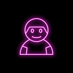 Schoolboy neon icon. Simple thin line, outline vector of school icons for ui and ux, website or mobile application
