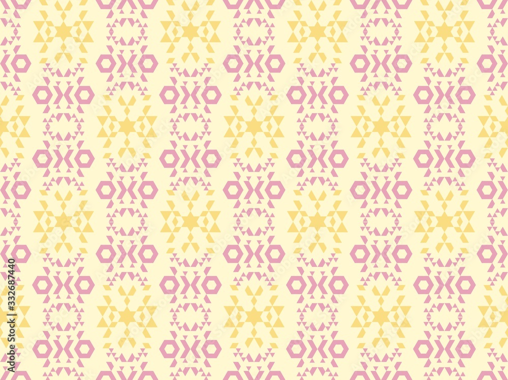 Poster bright colors of seamless pattern with geometry and rhombus.