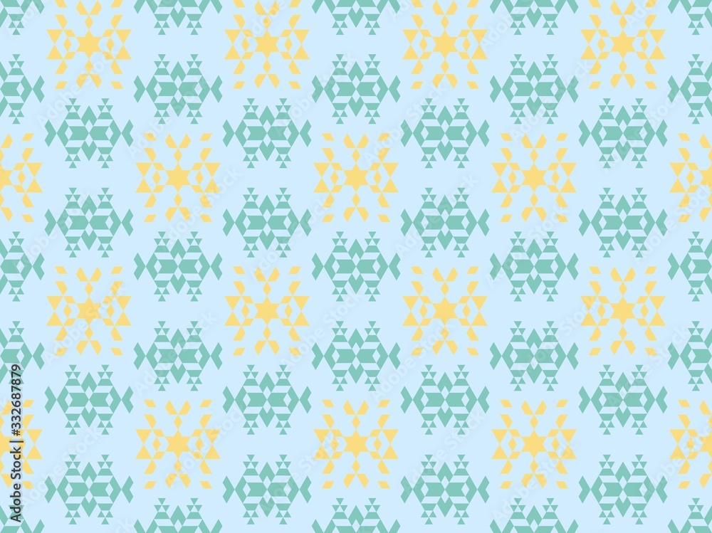 Poster triangle and pattern on a seamless spring pattern.