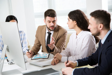 Fototapeta premium Business people working together in the office