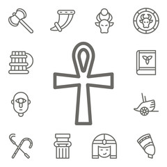 Ankh icon. Mythology icons universal set for web and mobile
