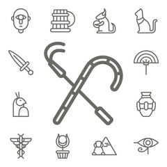 Crook icon. Mythology icons universal set for web and mobile