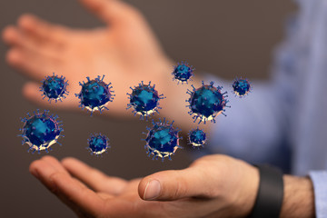epidemic digital virus  3d protection.