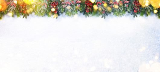 Christmas snow background.