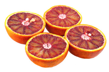 Red orange isolated on the white backgrpund