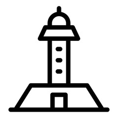 Navigation sea tower icon. Lighthouse icon.