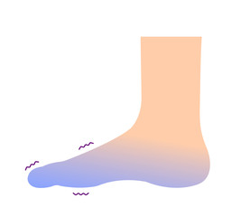 Cold hand blood circulation illustration (sensitivity to cold, cold toes)