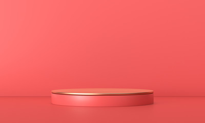 3D rendering of red background material.
