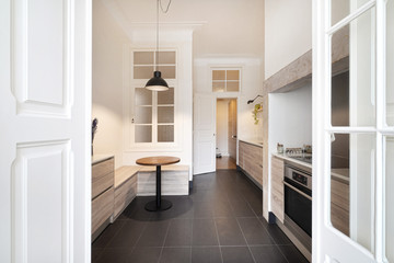Cozinha moderna interior de apartamento